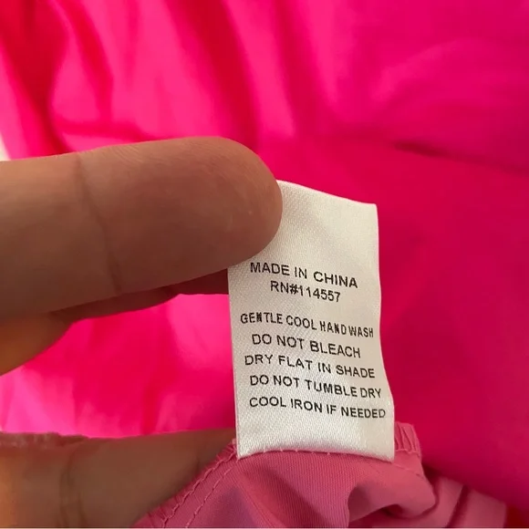 THML Women’s Pink Panel Ruffle Tiered Dress Size Medium - Picture 8 of 8